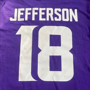 NFL Jefferson Purple Vikings Kids Short Sleeve Tee